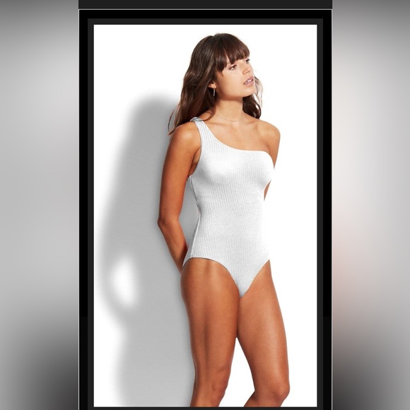 NWT- Seafolly “SeaDive”White Swimsuit - Picture 4 of 11
